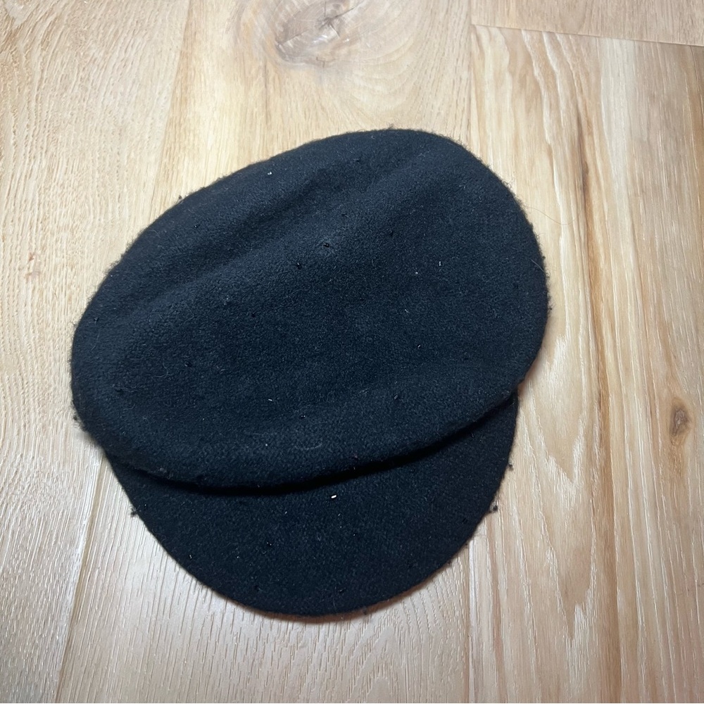 Nine West Black Wool Newsboy Cap - Picture 2 of 5